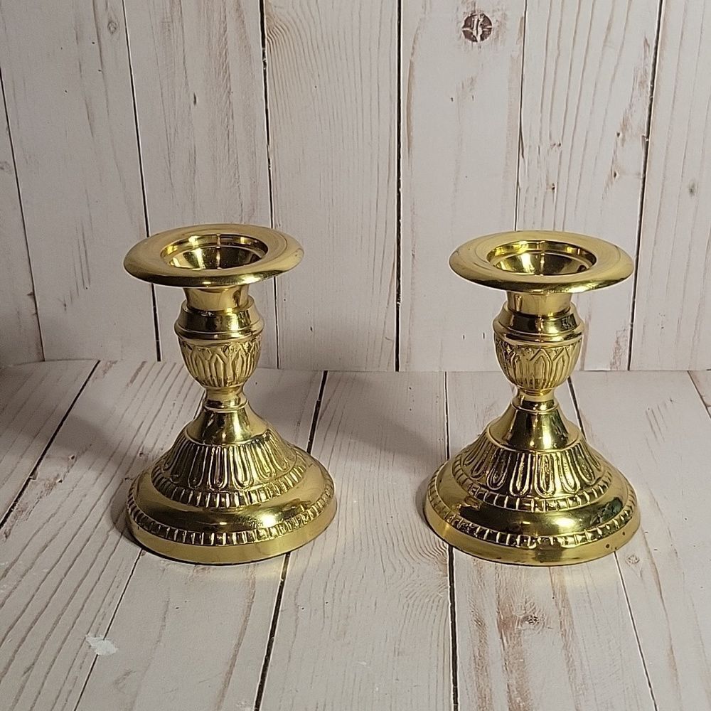 Vintage Bombay Company Brass candlesticks Candle Holder